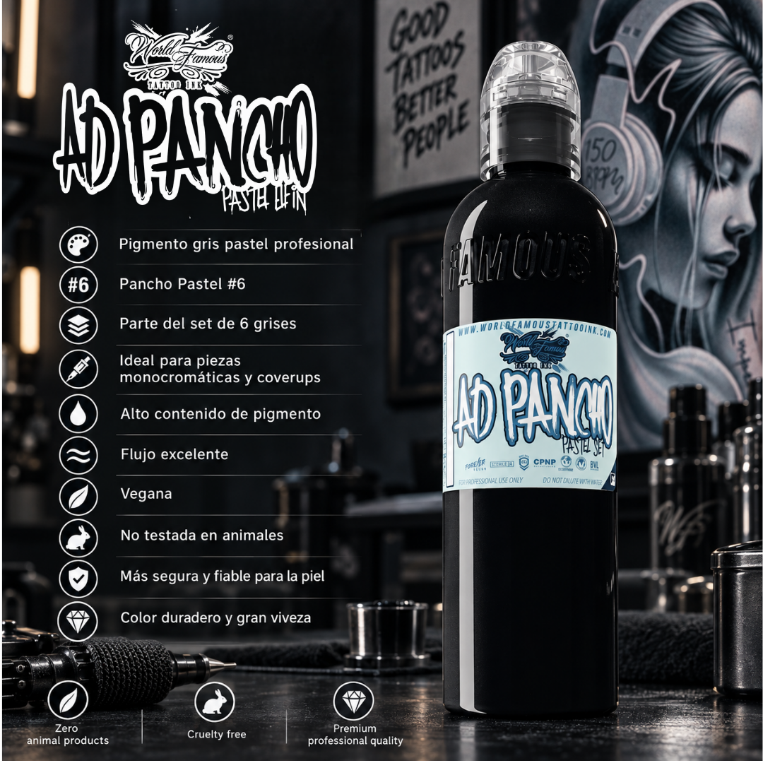 World Famous Ink AD Pancho Pastel Grey #6 120ml