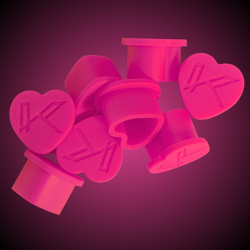 Tampas de silicone para tatuagem de coração