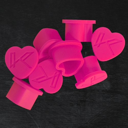 Tampas de silicone para tatuagem de coração