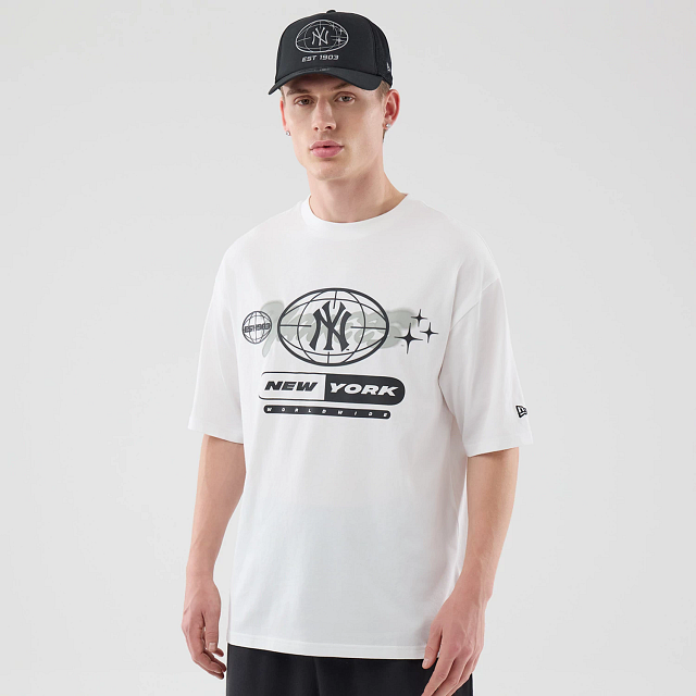 Camiseta Mlb Logo Grphc Os Tee Neyyan  Whi Talla L