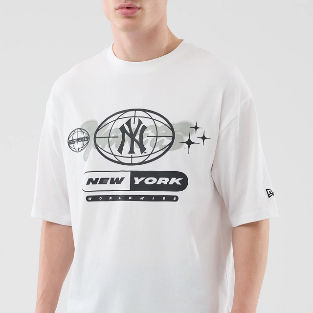 Camiseta Mlb Logo Grphc Os Tee Neyyan  Whi Talla L