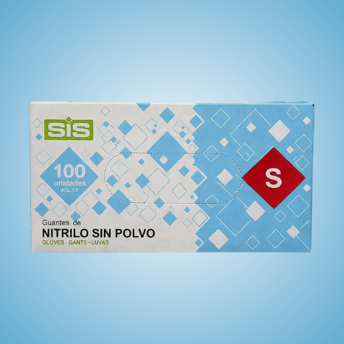 Guantes Nitrilo Azules Talla S