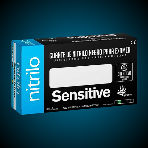 Luvas de nitrilo sensíveis