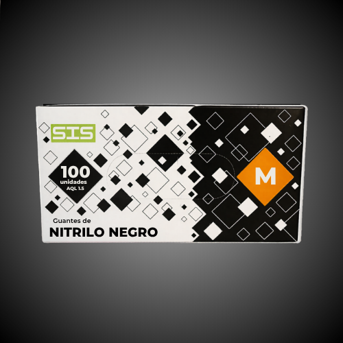 Guantes Nitrilo Negro Talla M
