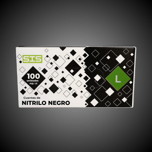 Luvas de nitrilo pretas 