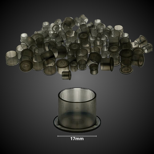 Unistar Caps con Base Negros 17mm 1000uds – 27 ART SUPPLIES